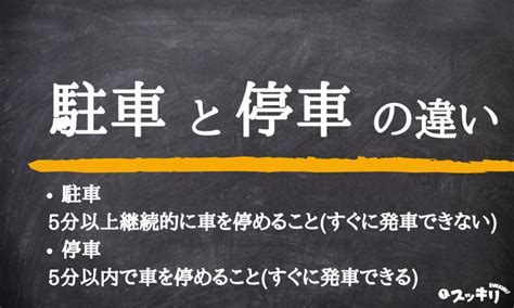 車庫停車|駐車と停車の違い 「5分までなら駐車にならない」は本当か？